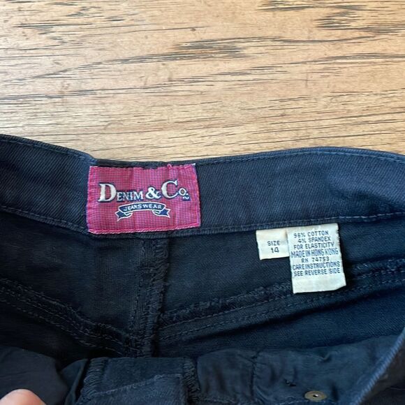 DENIM & CO BLACK BASIC STRETCH JEANS.  NEW - Picture 4 of 9